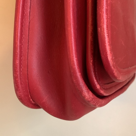 Vintage Red Coach Legacy Flap 9145 Leather Crossbody Handbag united states - Picture 8 of 16